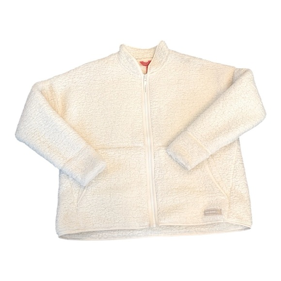 MERRELL Women’s Hiberbate Full Zip Sherpa Jacket Cloud Dancer Size XXL NEW - Picture 1 of 7